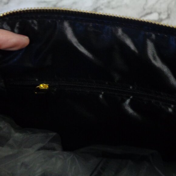 Joy & Iman Leather Satchel Handbag Purse w Velvet Clutch Shoulder Strap - Picture 8 of 9